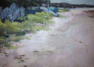 En plein air, Rickett's Point, Oil on canvas on panel