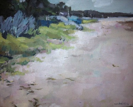 En plein air, Rickett's Point, Oil on canvas on panel