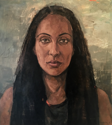 Black Swan Portrait of Vani, Oil on Canvas, 2016