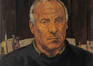 Portrait of artist father, Oil on Canvas