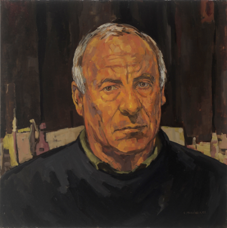 Portrait of artist father, Oil on Canvas