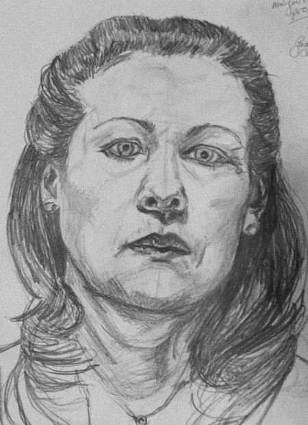 Drawing from life, Self portrait (sketch) pencil on paper