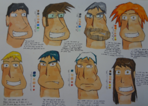 Animation Folio, Character studies, Fine Liner and Copic Markers on Bleedproof Paper