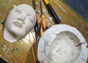 Sculpting a Face, Clay modelled from life