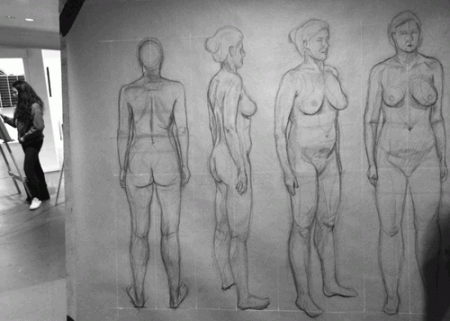 Life Drawing, structural, pencil on paper