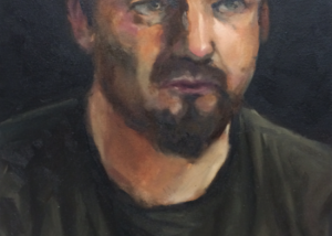 "Chris", Painting from life, Oil on canvas, Yr 10 student